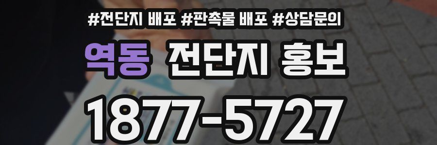 역동 전단지 홍보