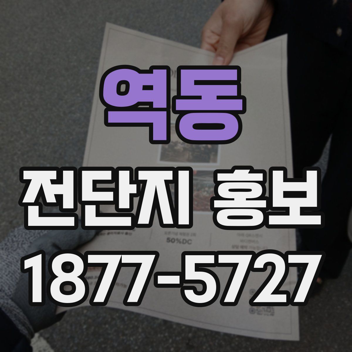 역동 전단지 홍보