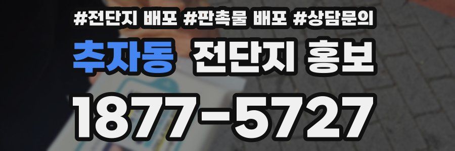 추자동 전단지 홍보
