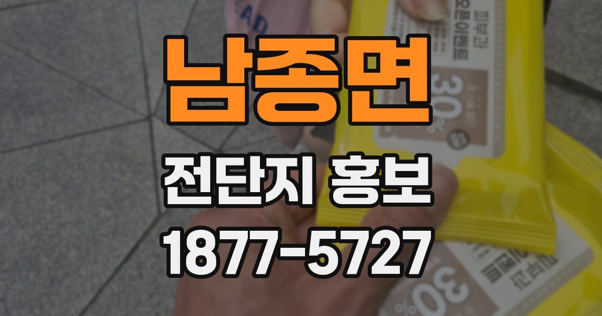 남종면 전단지 홍보