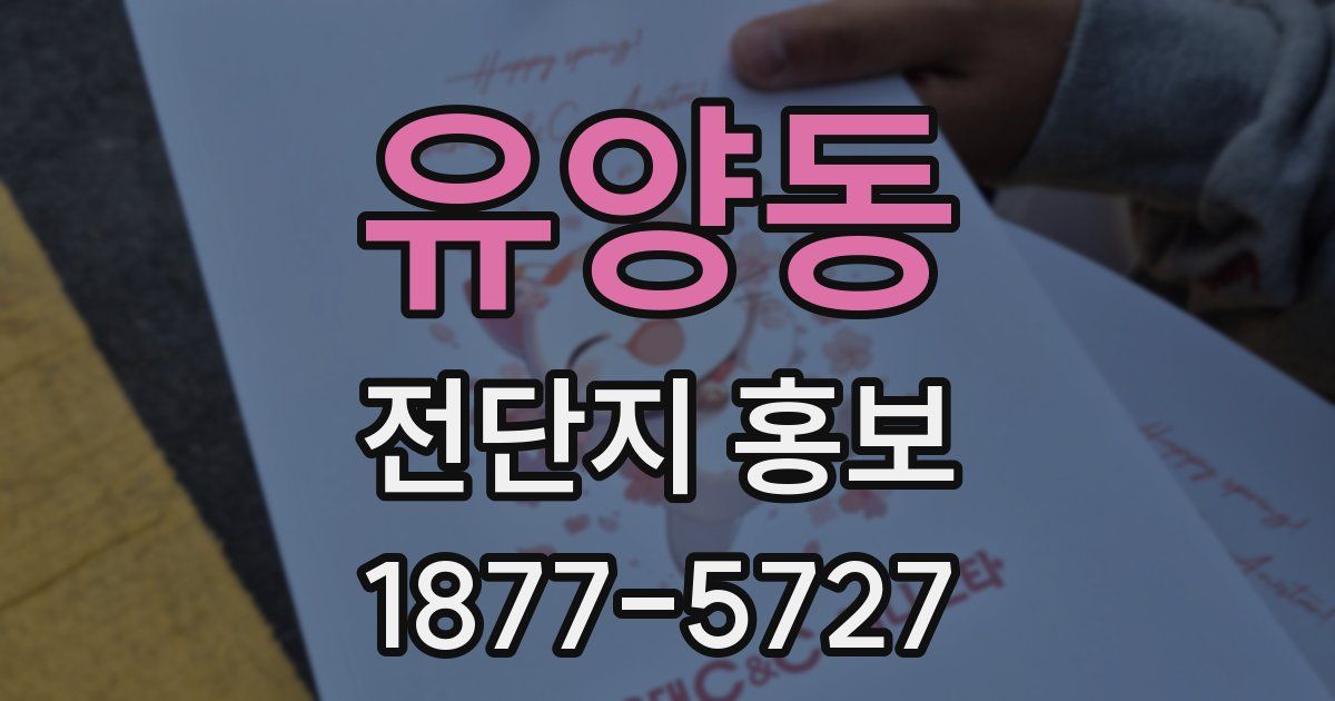 유양동 전단지 홍보