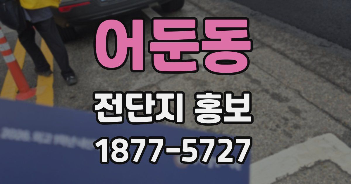 어둔동 전단지 홍보