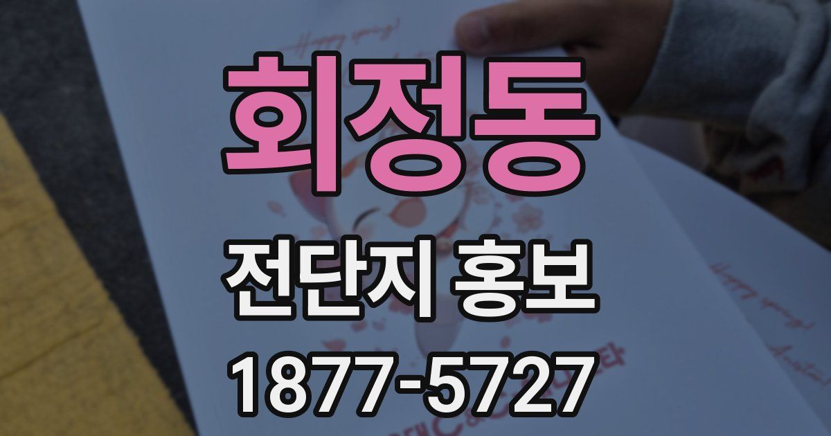 회정동 전단지 홍보