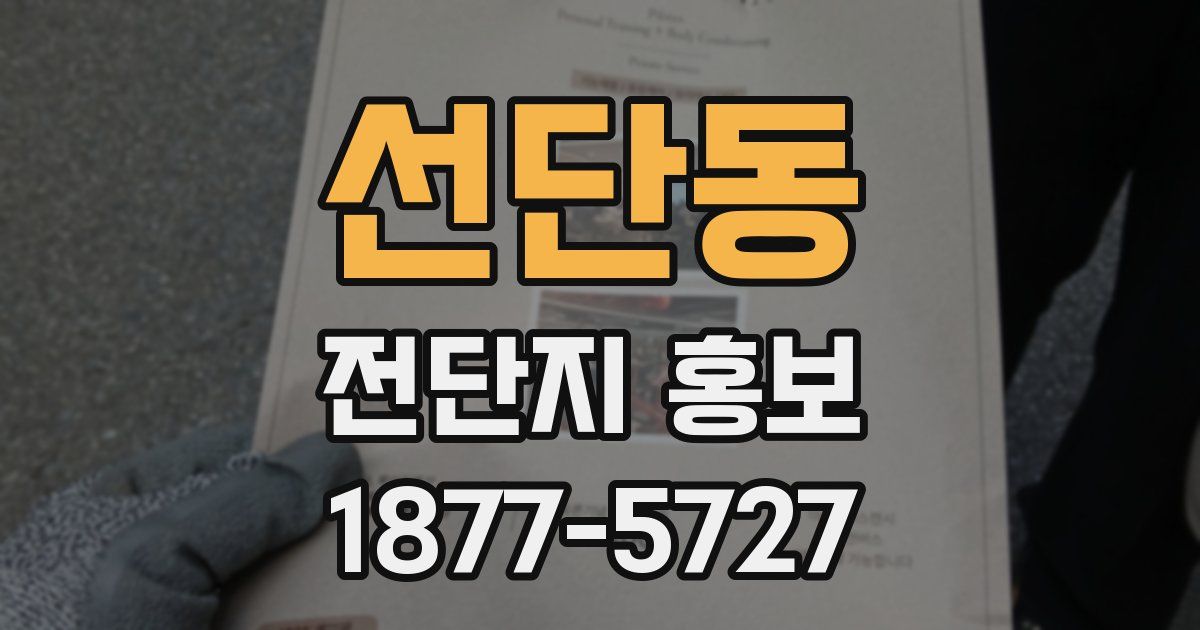 선단동 전단지 홍보