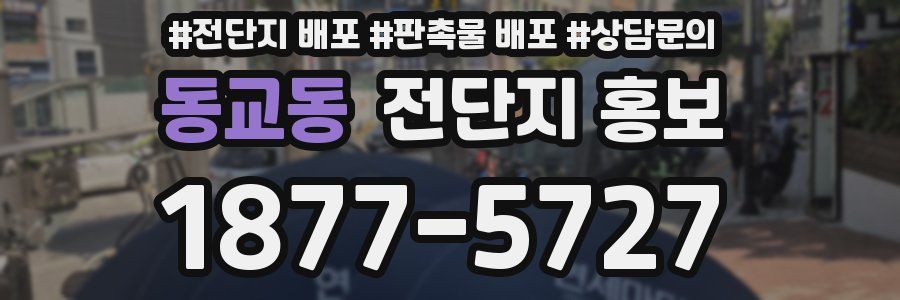 동교동 전단지 홍보