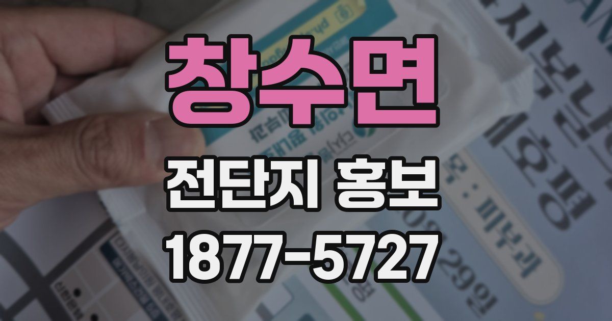 창수면 전단지 홍보
