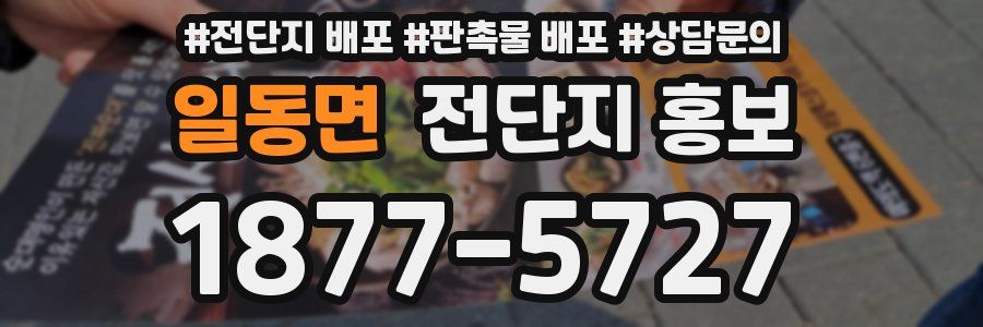 일동면 전단지 홍보