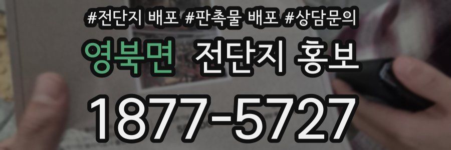 영북면 전단지 홍보
