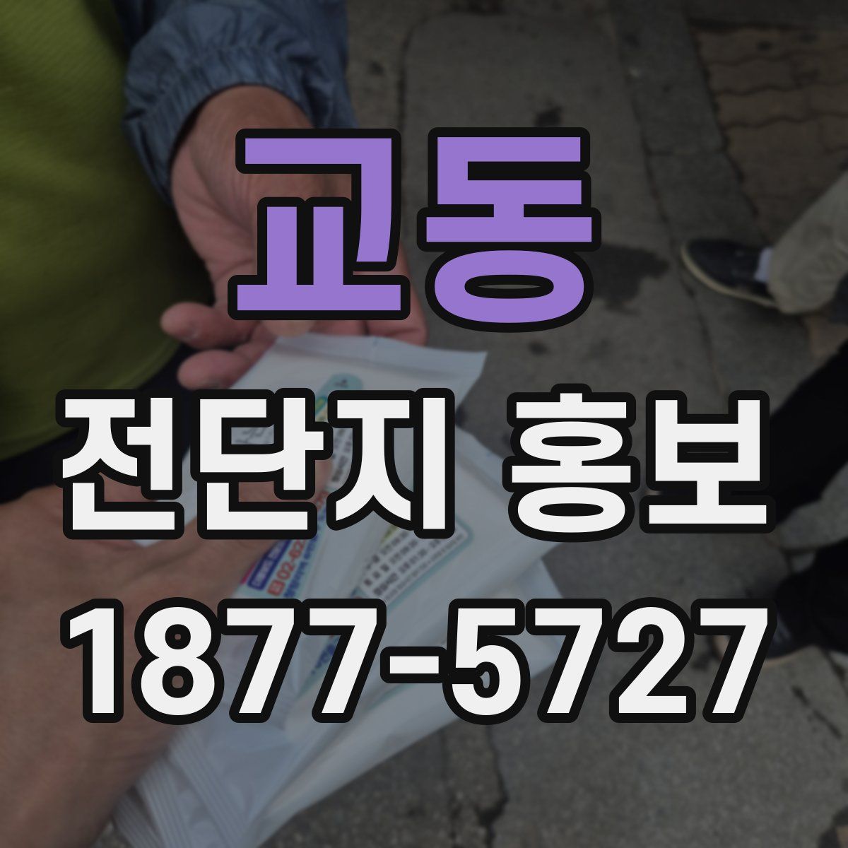 교동 전단지 홍보
