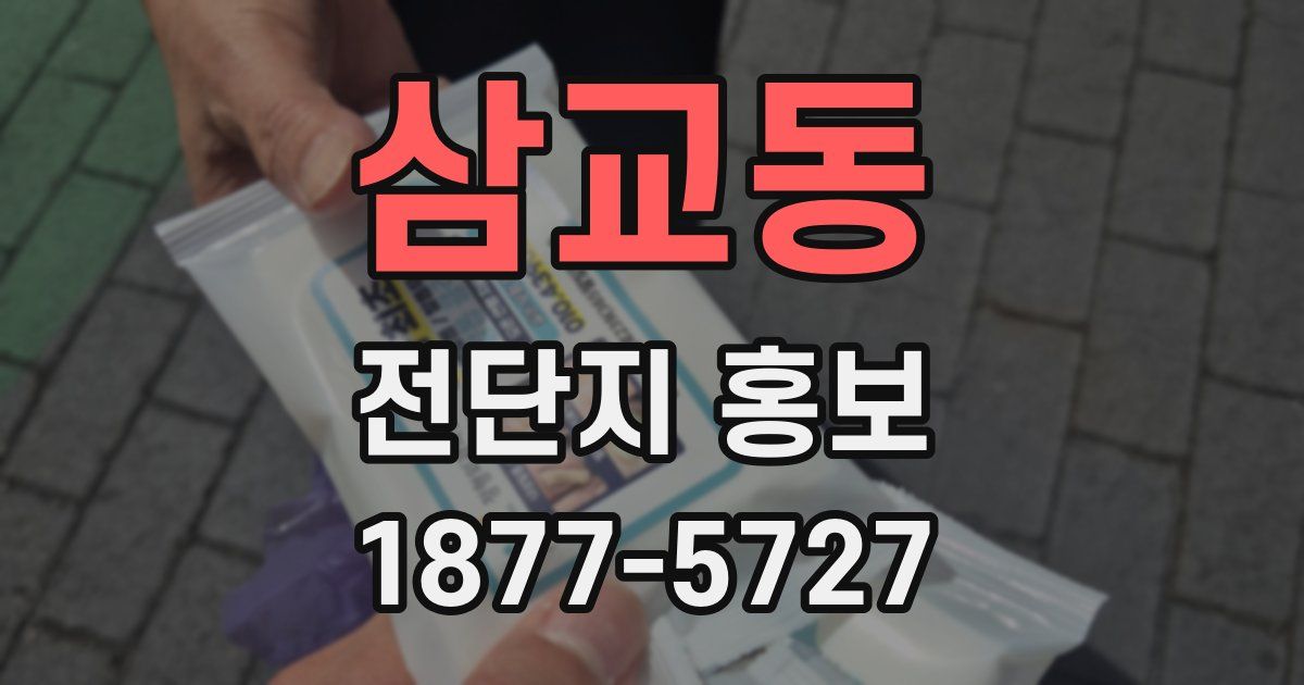 삼교동 전단지 홍보