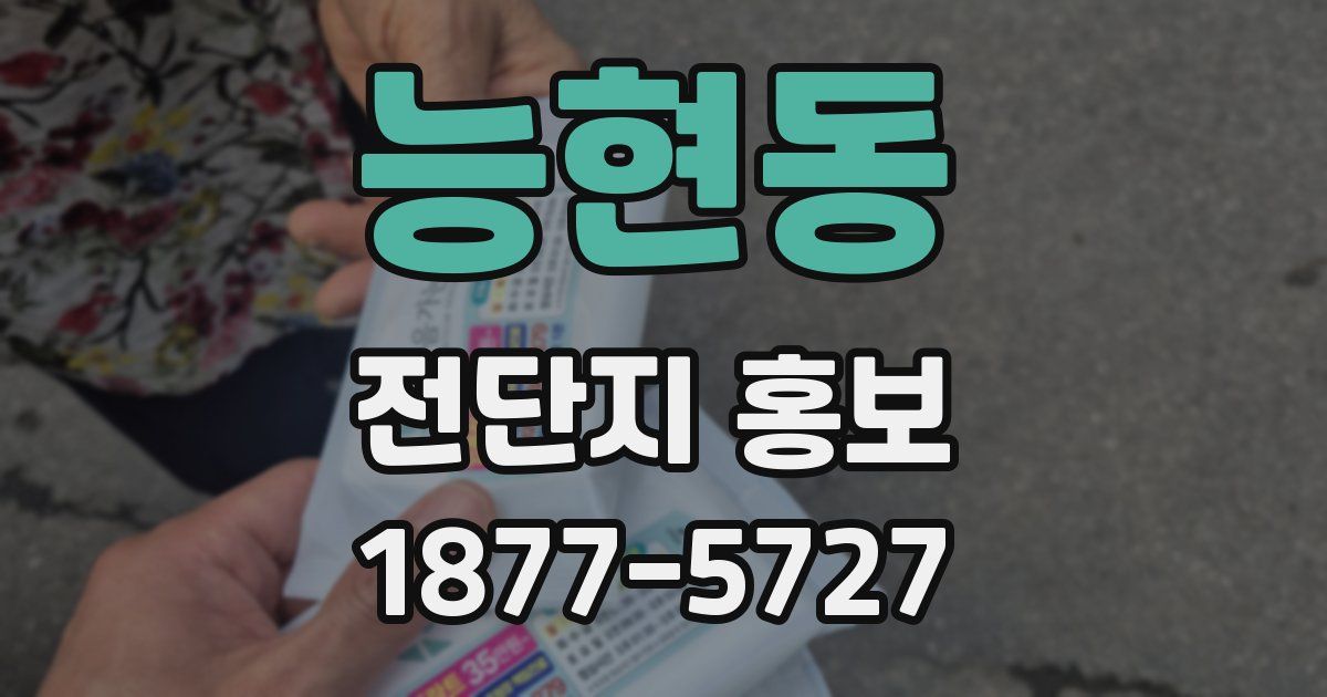 능현동 전단지 홍보