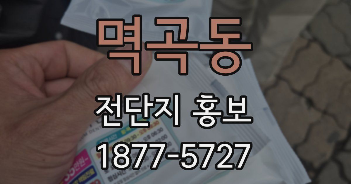 멱곡동 전단지 홍보