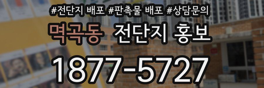 멱곡동 전단지 홍보
