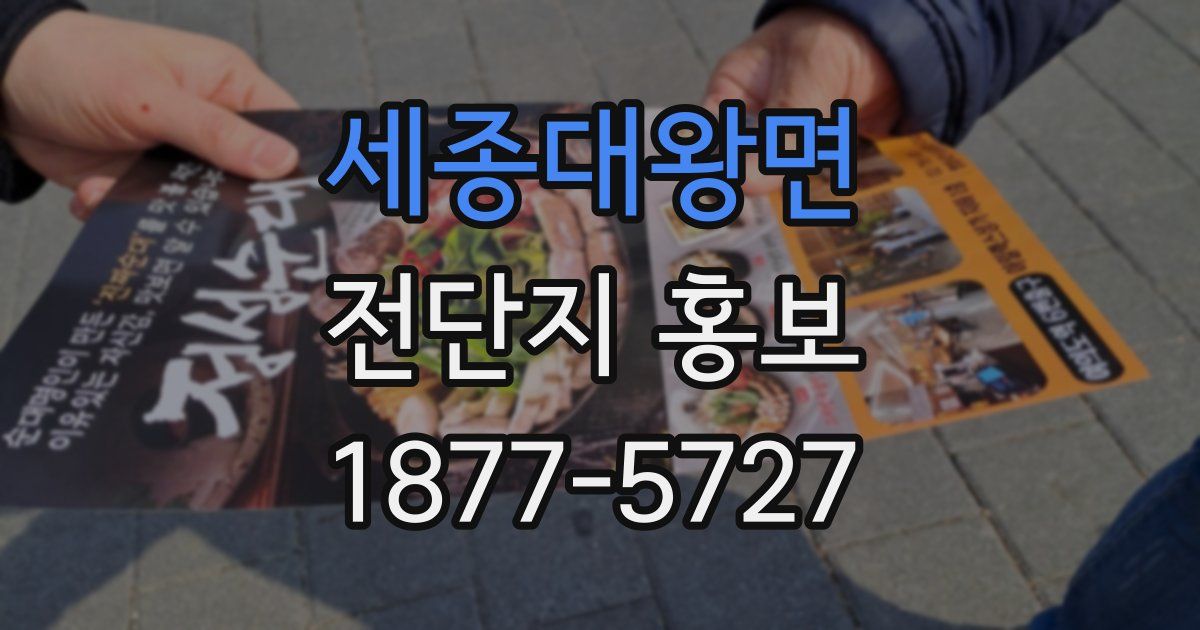 세종대왕면 전단지 홍보