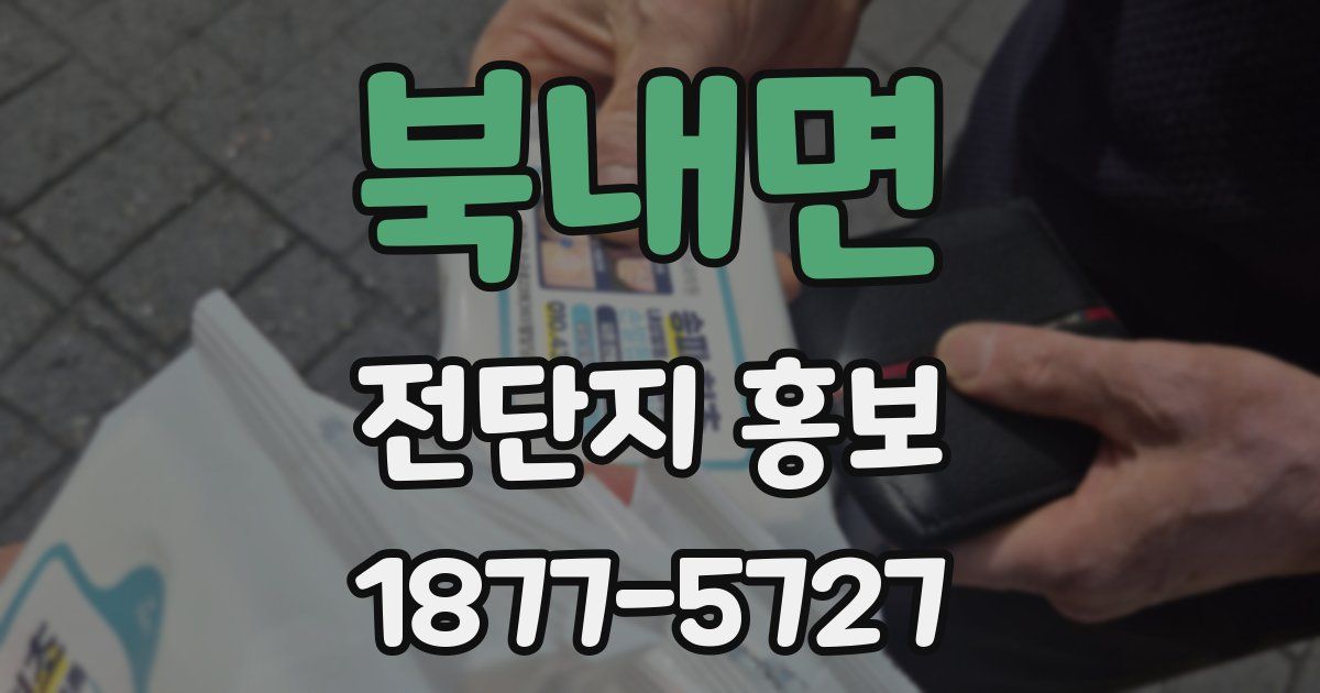 북내면 전단지 홍보