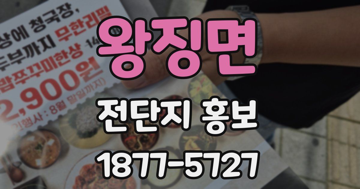 왕징면 전단지 홍보