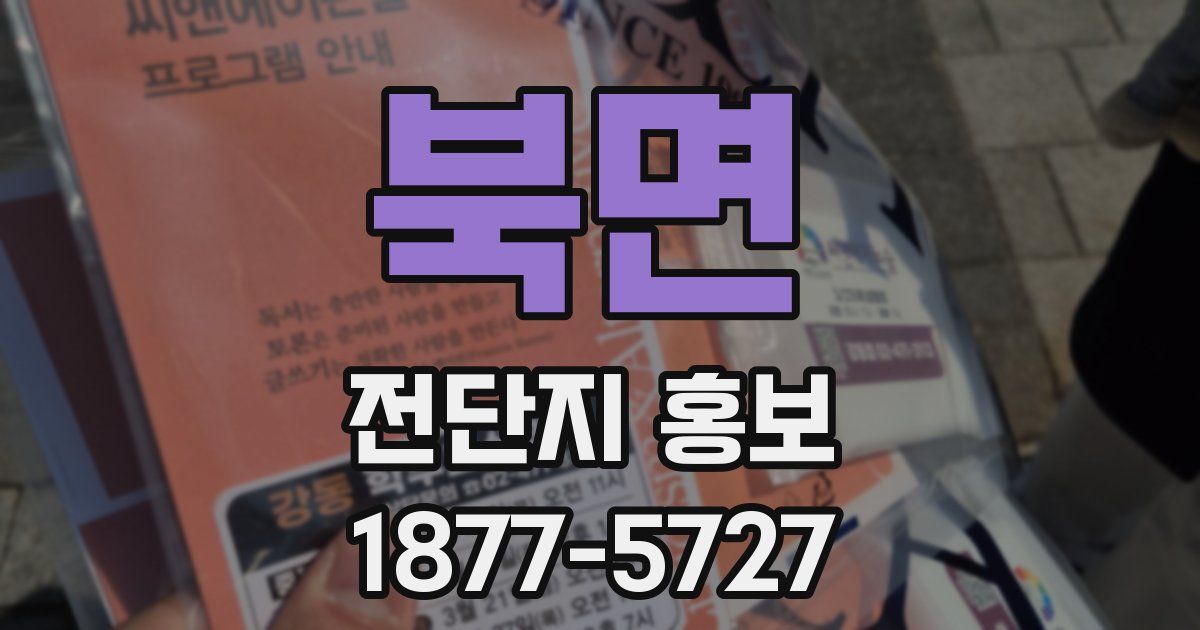 북면 전단지 홍보