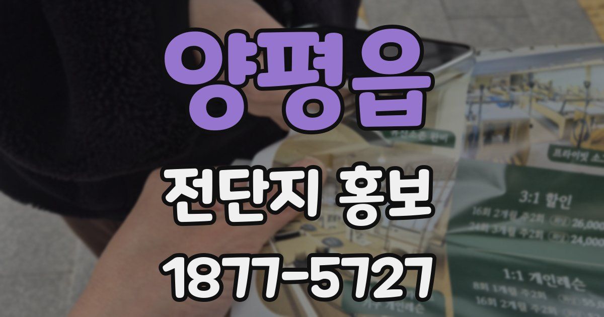 양평읍 전단지 홍보