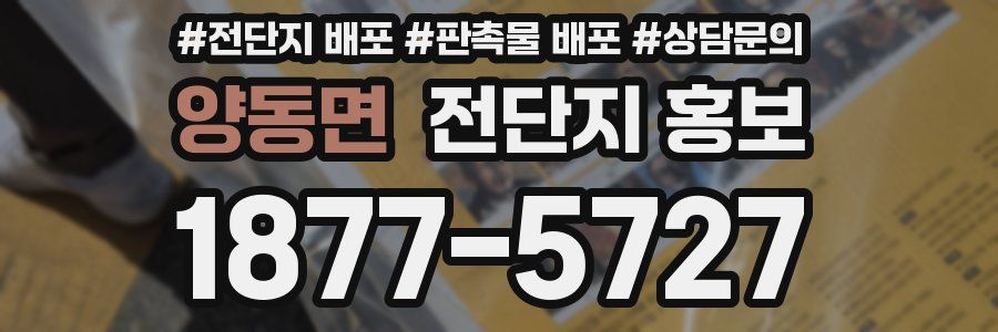 양동면 전단지 홍보