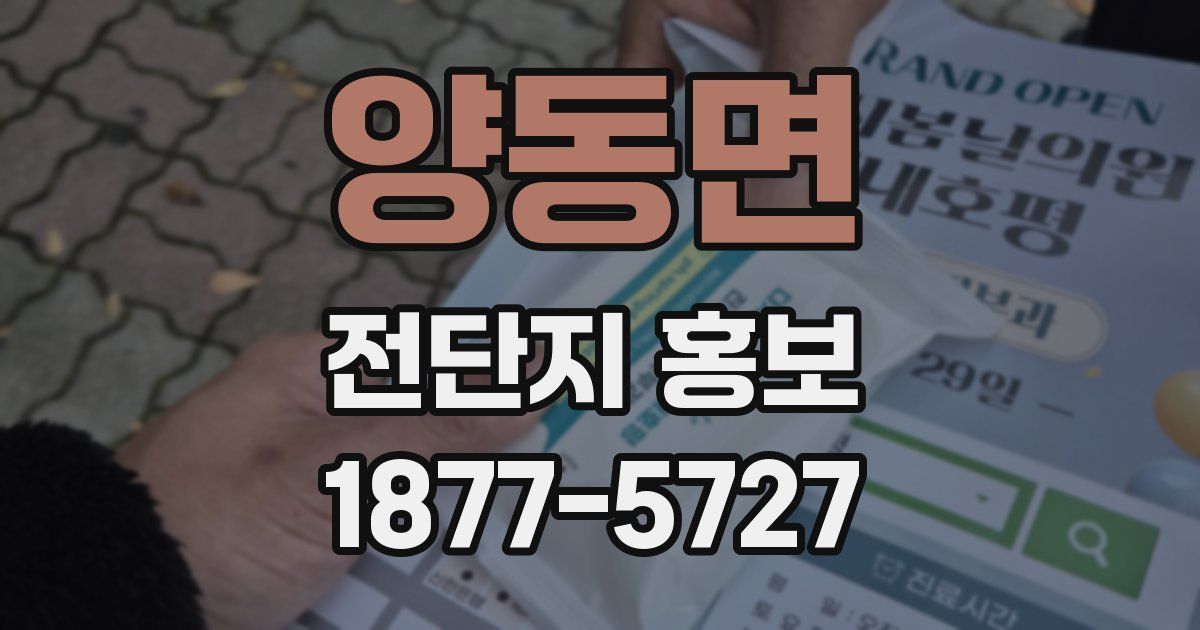 양동면 전단지 홍보