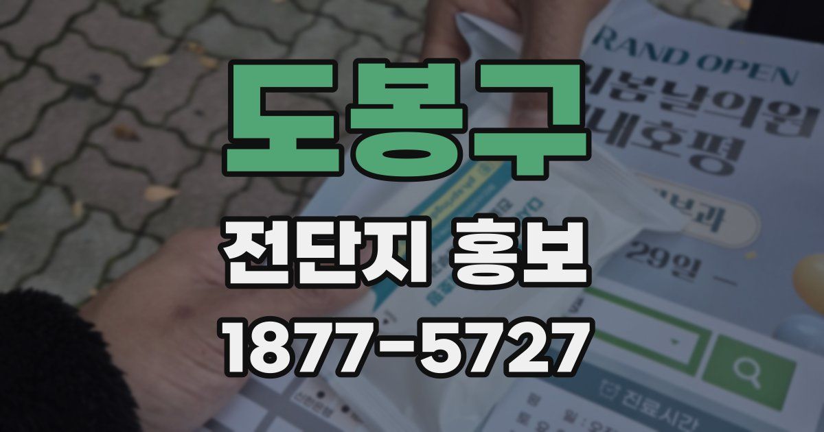 도봉구 전단지 홍보