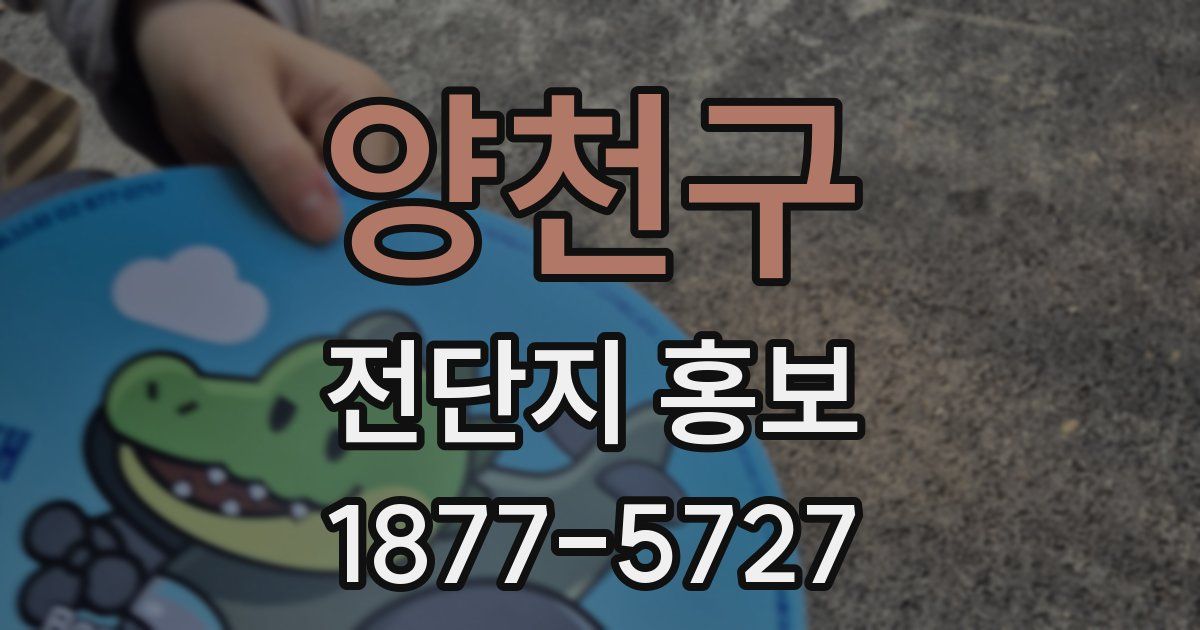 양천구 전단지 홍보