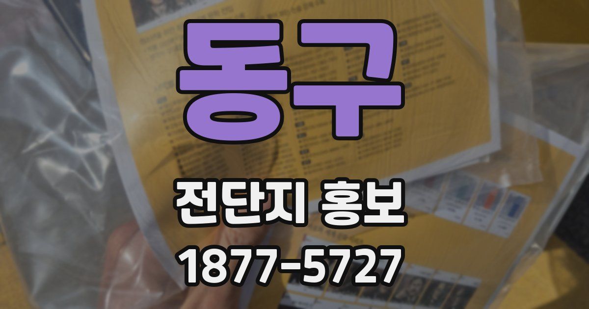 동구 전단지 홍보