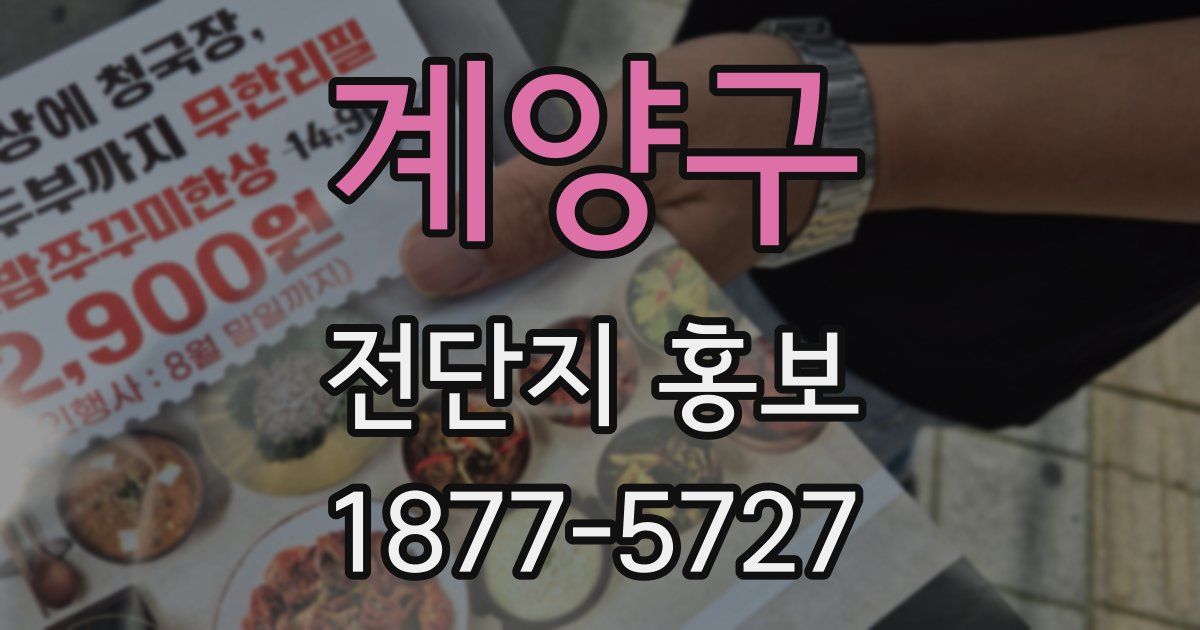 계양구 전단지 홍보