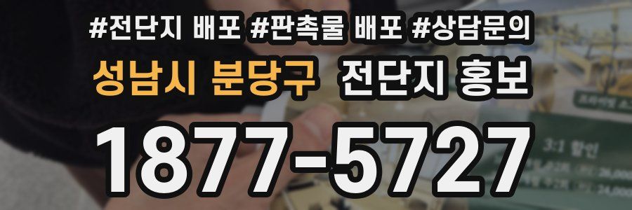 성남시 분당구 전단지 홍보