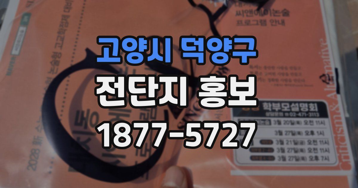 고양시 덕양구 전단지 홍보