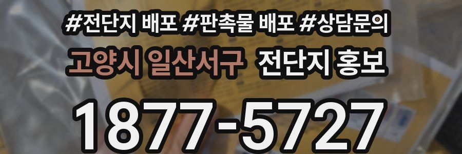 고양시 일산서구 전단지 홍보