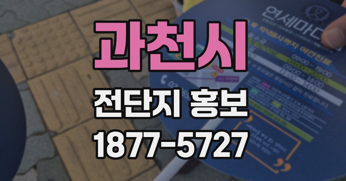 과천시 전단지 홍보