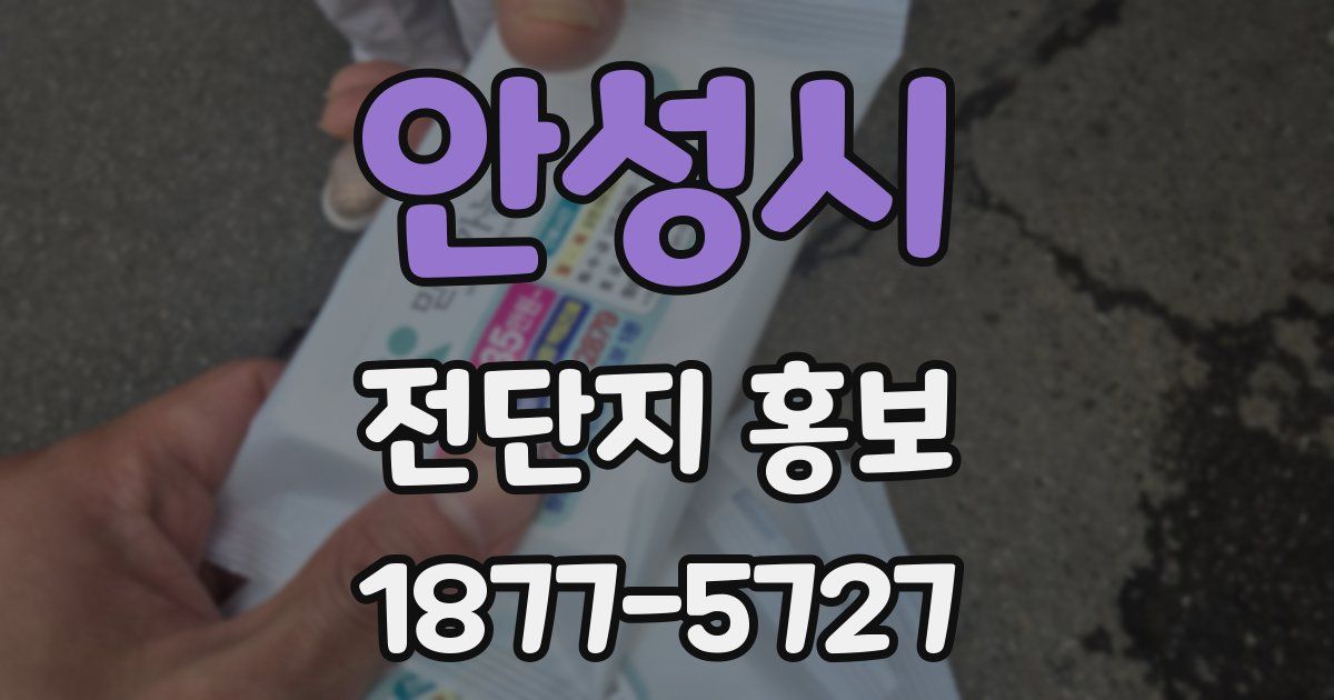 안성시 전단지 홍보