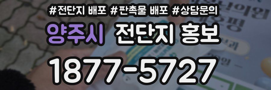 양주시 전단지 홍보