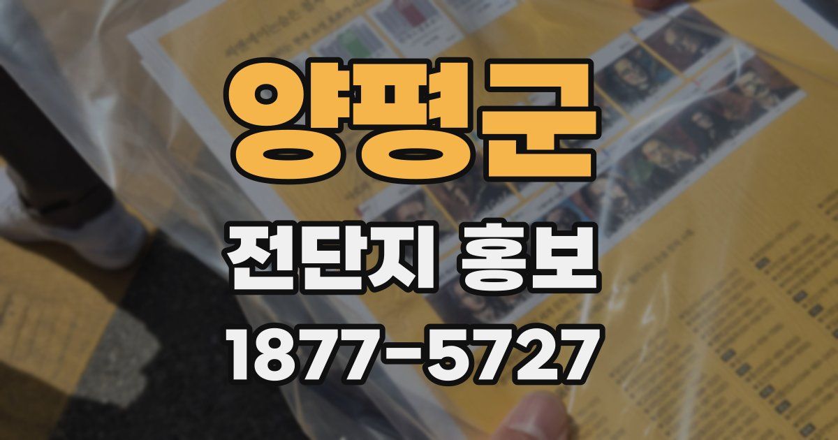 양평군 전단지 홍보