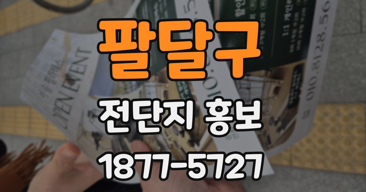 팔달구 전단지 홍보