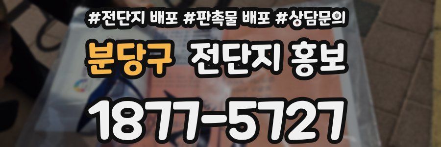 분당구 전단지 홍보