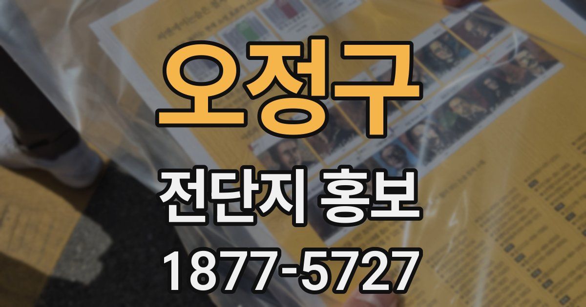 오정구 전단지 홍보