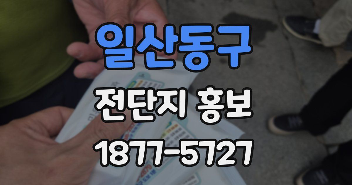 일산동구 전단지 홍보