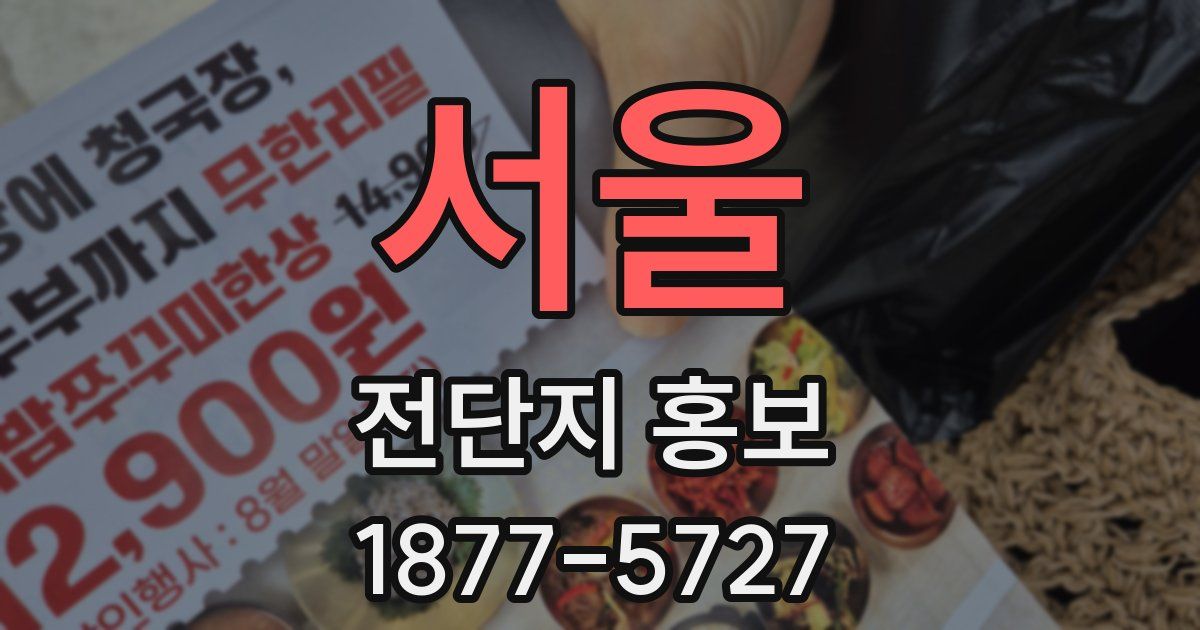 서울 전단지 홍보