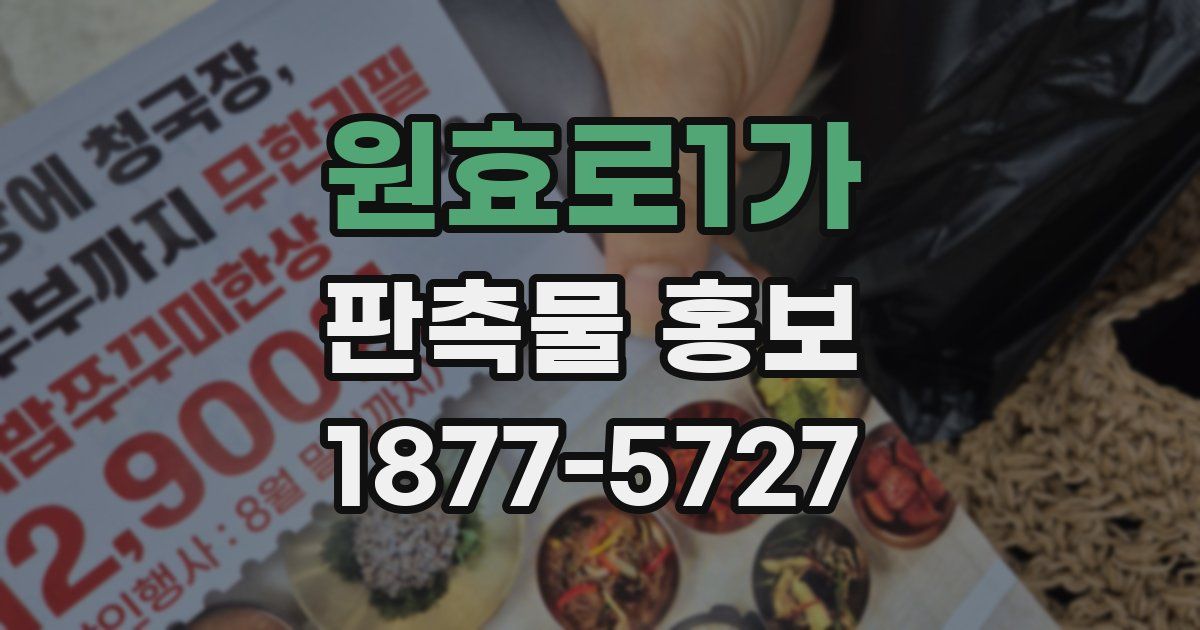 원효로1가 판촉물 홍보