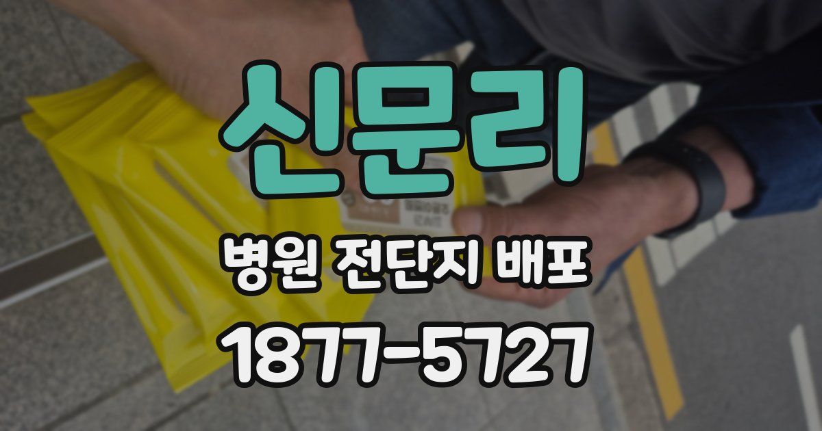 신문리 병원 전단지 배포