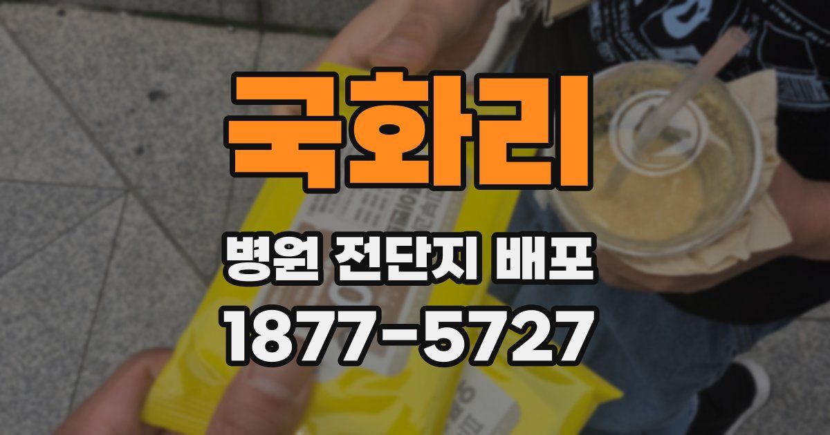 국화리 병원 전단지 배포