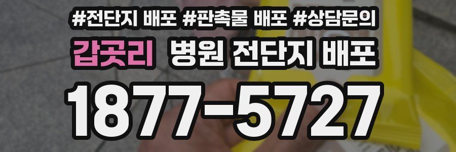 갑곳리 병원 전단지 배포