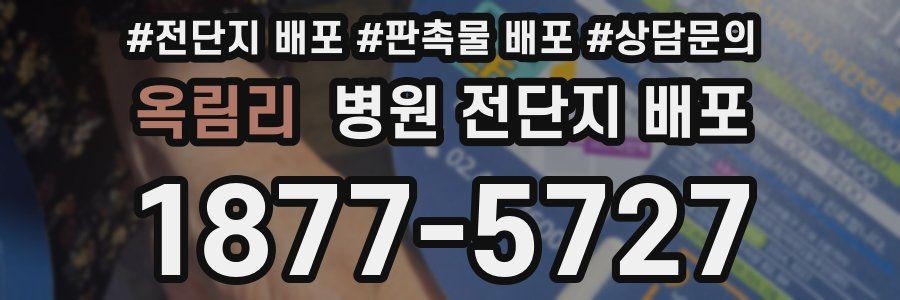 옥림리 병원 전단지 배포