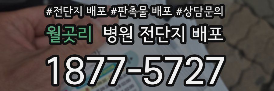 월곳리 병원 전단지 배포