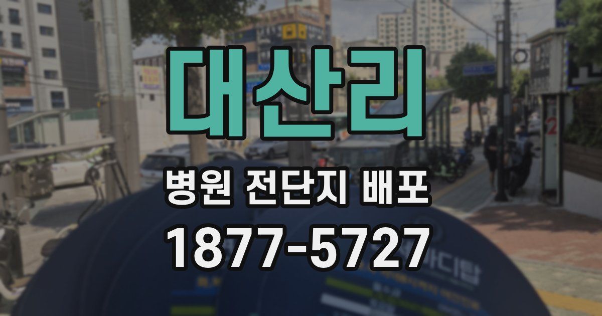 대산리 병원 전단지 배포