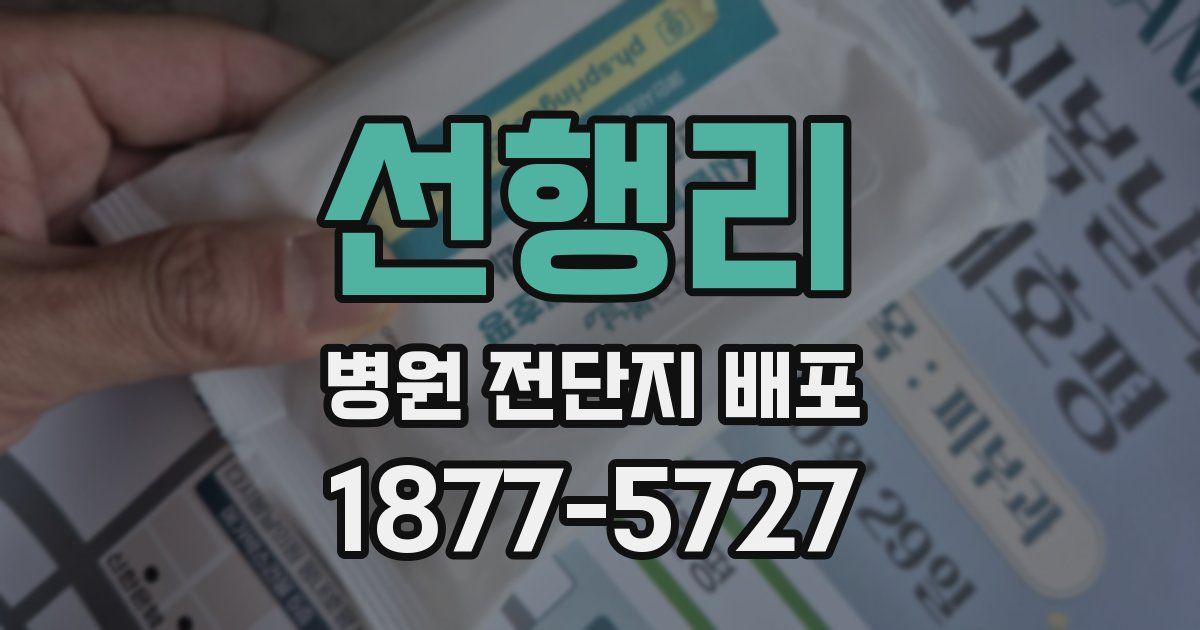 선행리 병원 전단지 배포