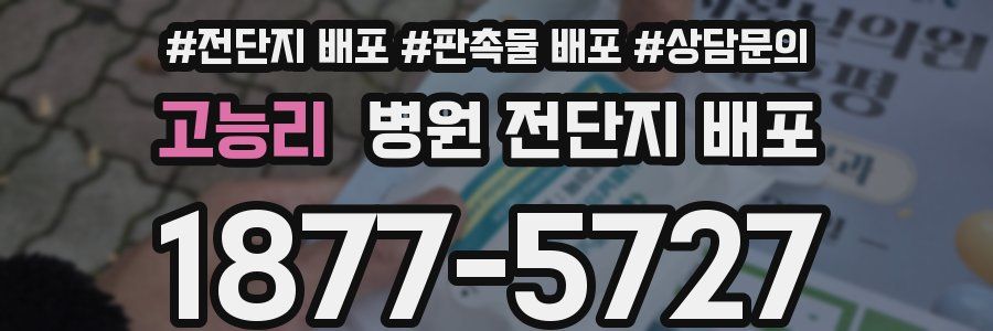 고능리 병원 전단지 배포