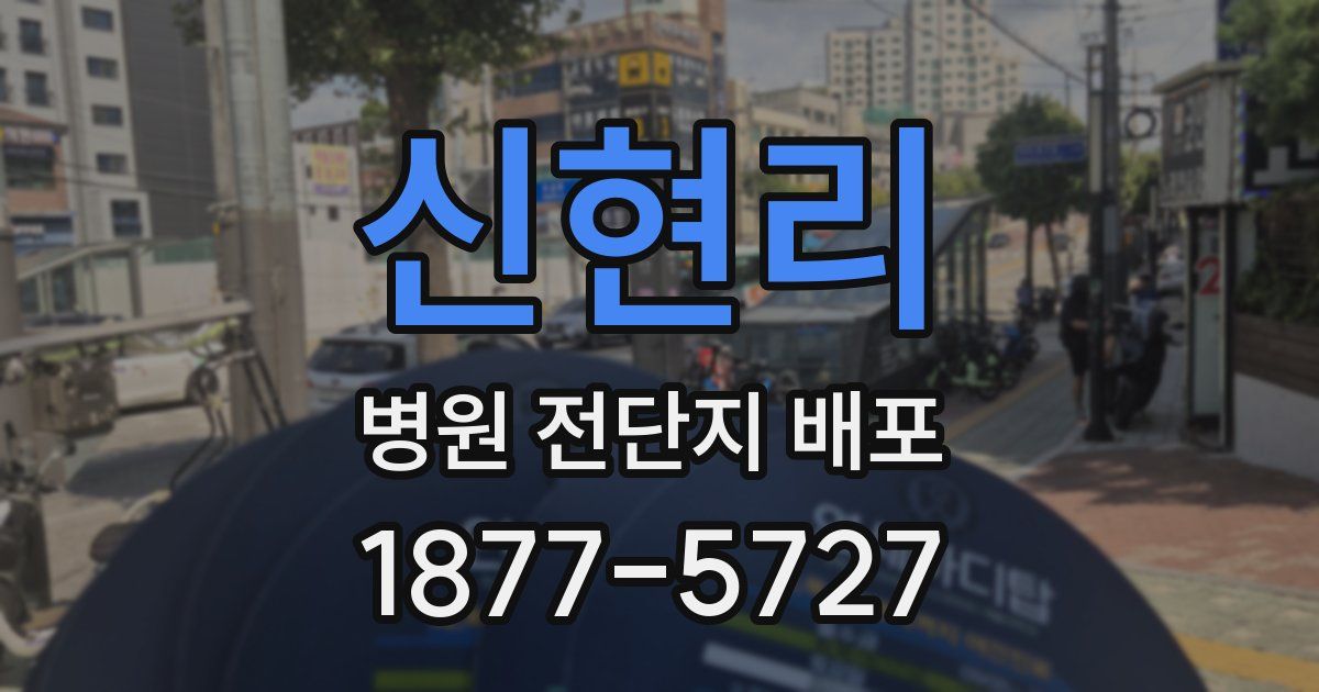 신현리 병원 전단지 배포